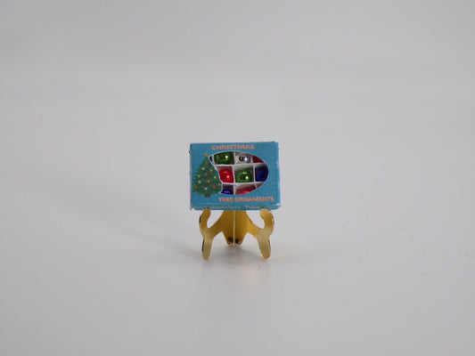 1:24 Scale Box of Christmas Ornaments - Baubles - MstrcrftMinis - 1066