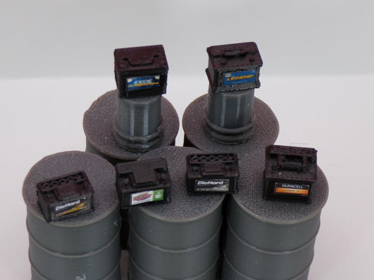 1:24 Scale Car and Truck Batteries - Perfect for Garage Dioramas & Workshop Scenes - MstrcrftMinis - 1193