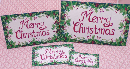 1:24 Scale Christmas Rugs - 5 Styles, 4 Sizes Each - MstrcrftMinis - 1042