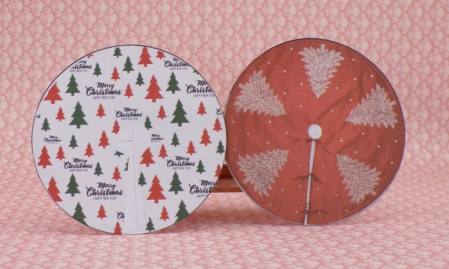 1:24 Scale Christmas Tree Skirt - 4 Styles - MstrcrftMinis - 1043