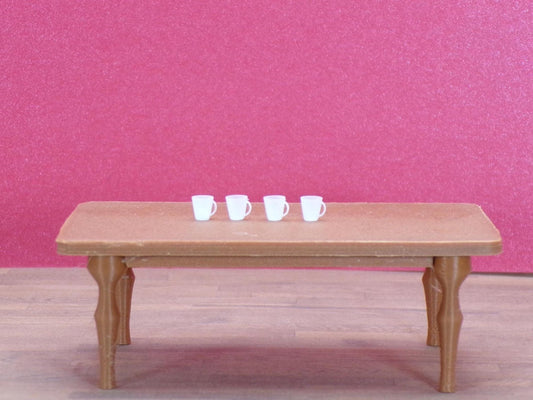 1:24 Scale Coffee Cups – Set of 4 - 1/25, G Scale - It's The Best Part of Waking Up... - MstrcrftMinis - 1297