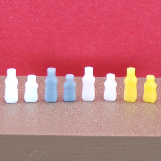 1:24 Scale Condiment, Kitchen & Bathroom Bottle Set (4) – 8 Colors Available - MstrcrftMinis - 1397