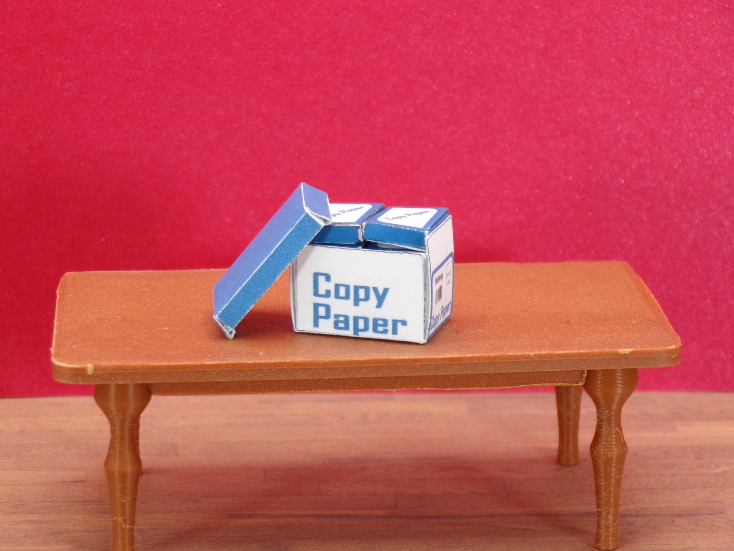 1:24 Scale Copy Paper Box and 10 Reams of Paper - All 10 Packages Fit in the Box! - MstrcrftMinis - 1018 - CopyPaper