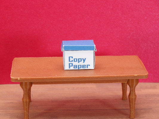 1:24 Scale Copy Paper Box and 10 Reams of Paper - All 10 Packages Fit in the Box! - MstrcrftMinis - 1018 - CopyPaper