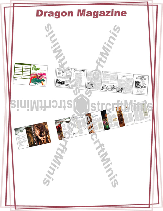 1:24 Scale D&D (Dungeons and Dragons) Publications - Dragon Magazine - MstrcrftMinis - 1190 - Dragon