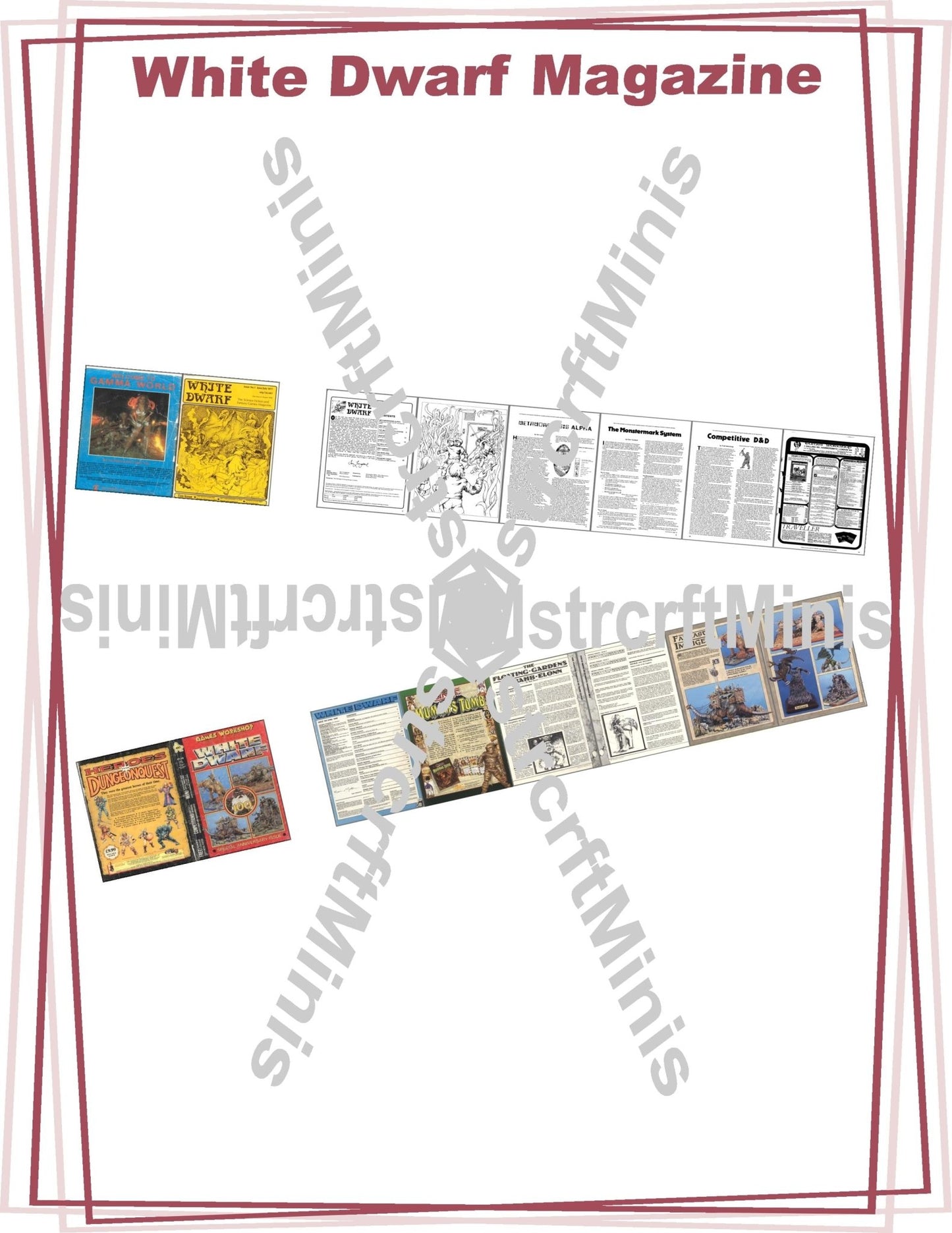 1:24 Scale D&D (Dungeons and Dragons) Publications - White Dwarf Magazine - MstrcrftMinis - 1190 - WhiteDwarf