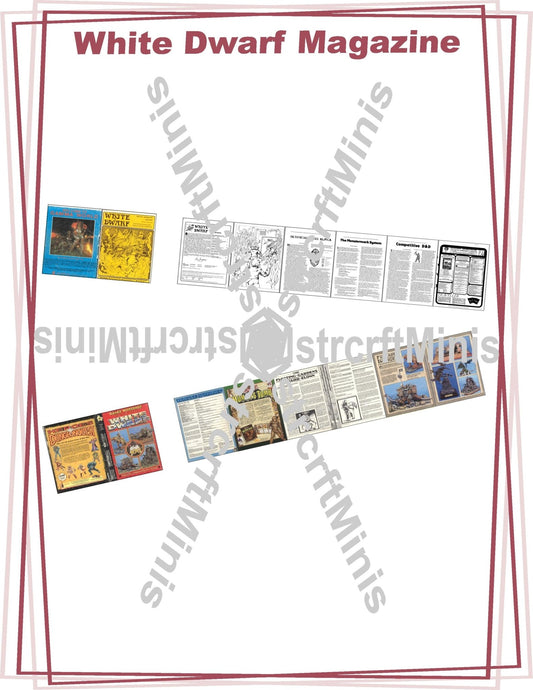 1:24 Scale D&D (Dungeons and Dragons) Publications - White Dwarf Magazine - MstrcrftMinis - 1190 - WhiteDwarf