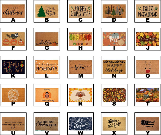 1:24 Scale Dollhouse Doormats - 45 Different Styles to Choose From - Printed on Cotton Canvas - MstrcrftMinis - 1109