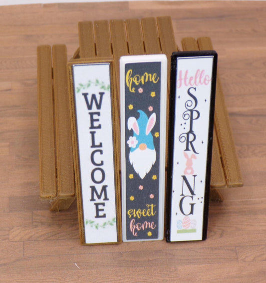 1:24 Scale Dollhouse Front Porch Signs - Over 100 Different Styles to Choose From - MstrcrftMinis - 1096