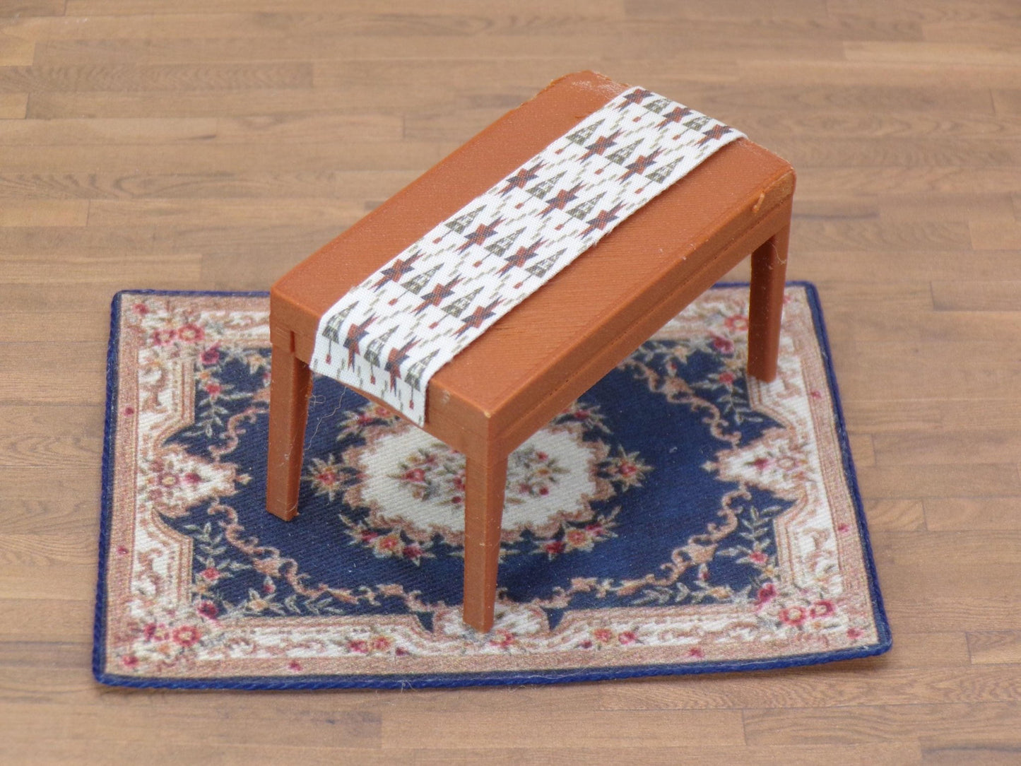 1:24 Scale Dollhouse Table Runners - 35 Different Styles to Choose From - Printed on Cotton Fabric - MstrcrftMinis - 1112