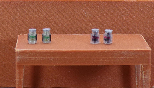 1:24 Scale Jar of Olives - Green or Black - MstrcrftMinis - 1102