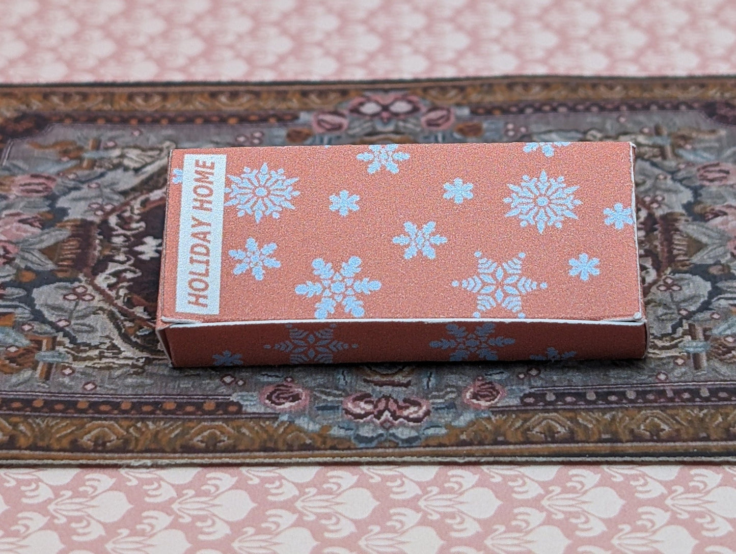 1:24 Scale Jumbo Size Rolls of Unrollable / Usable Christmas Wrapping Paper - MstrcrftMinis - 1129