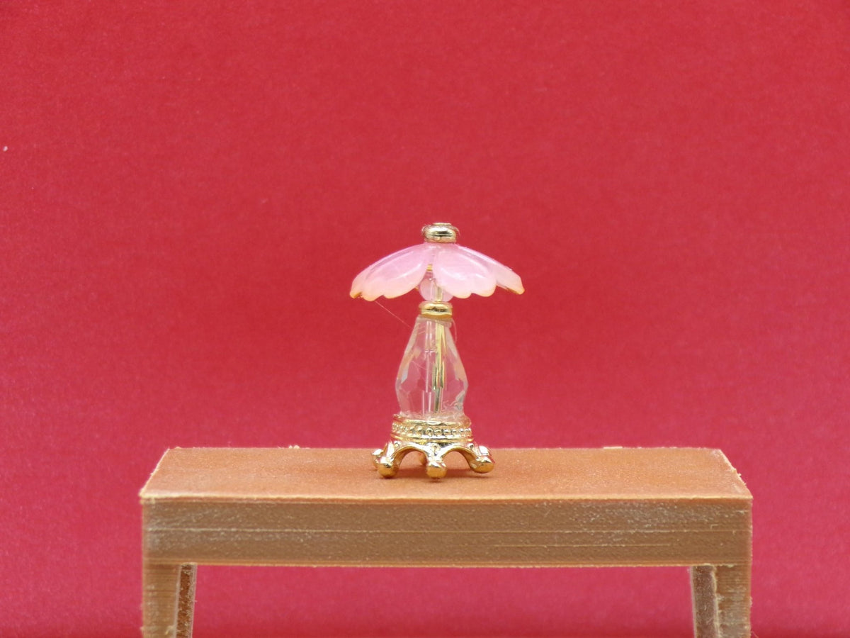 1:24 Scale Lamps - "Éclat de Rose" - Handcrafted Charm in Every Detail - MstrcrftMinis - 1189 - I