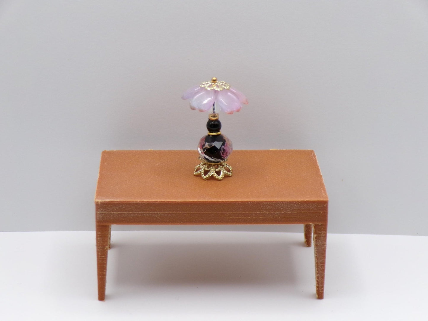 1:24 Scale Lamps - "Fleur de Minuit" - Handcrafted Charm in Every Detail - MstrcrftMinis - 1189 - G