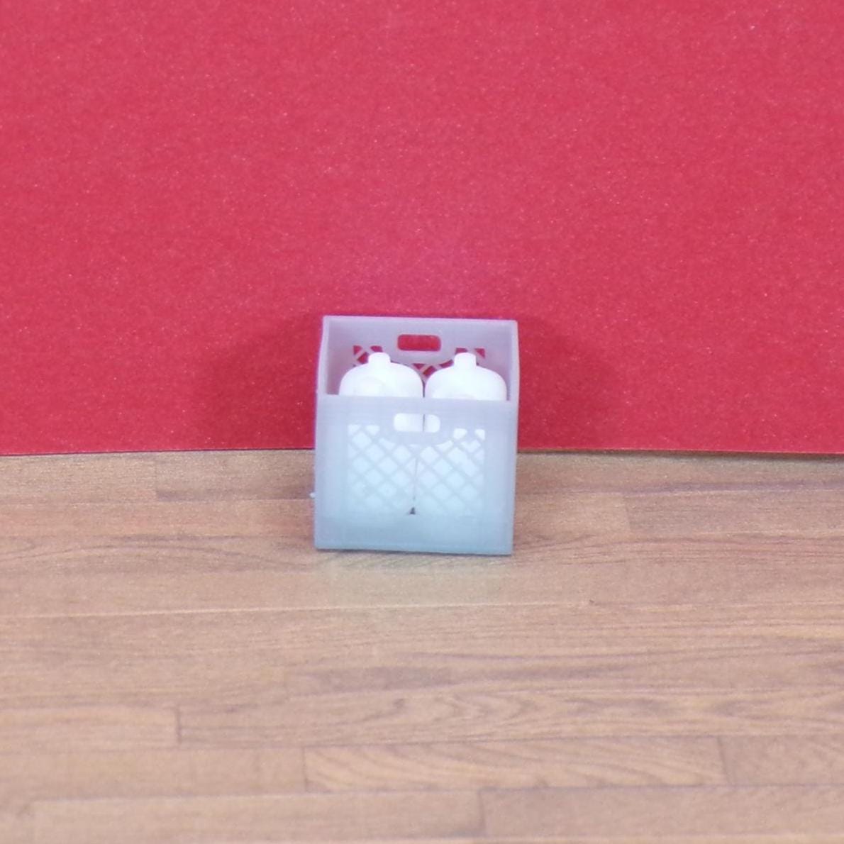 1:24 Scale Milk Crate – Miniature Dairy Crate for Grocery Store, Farm, Market Display, and Diorama - MstrcrftMinis - 1392