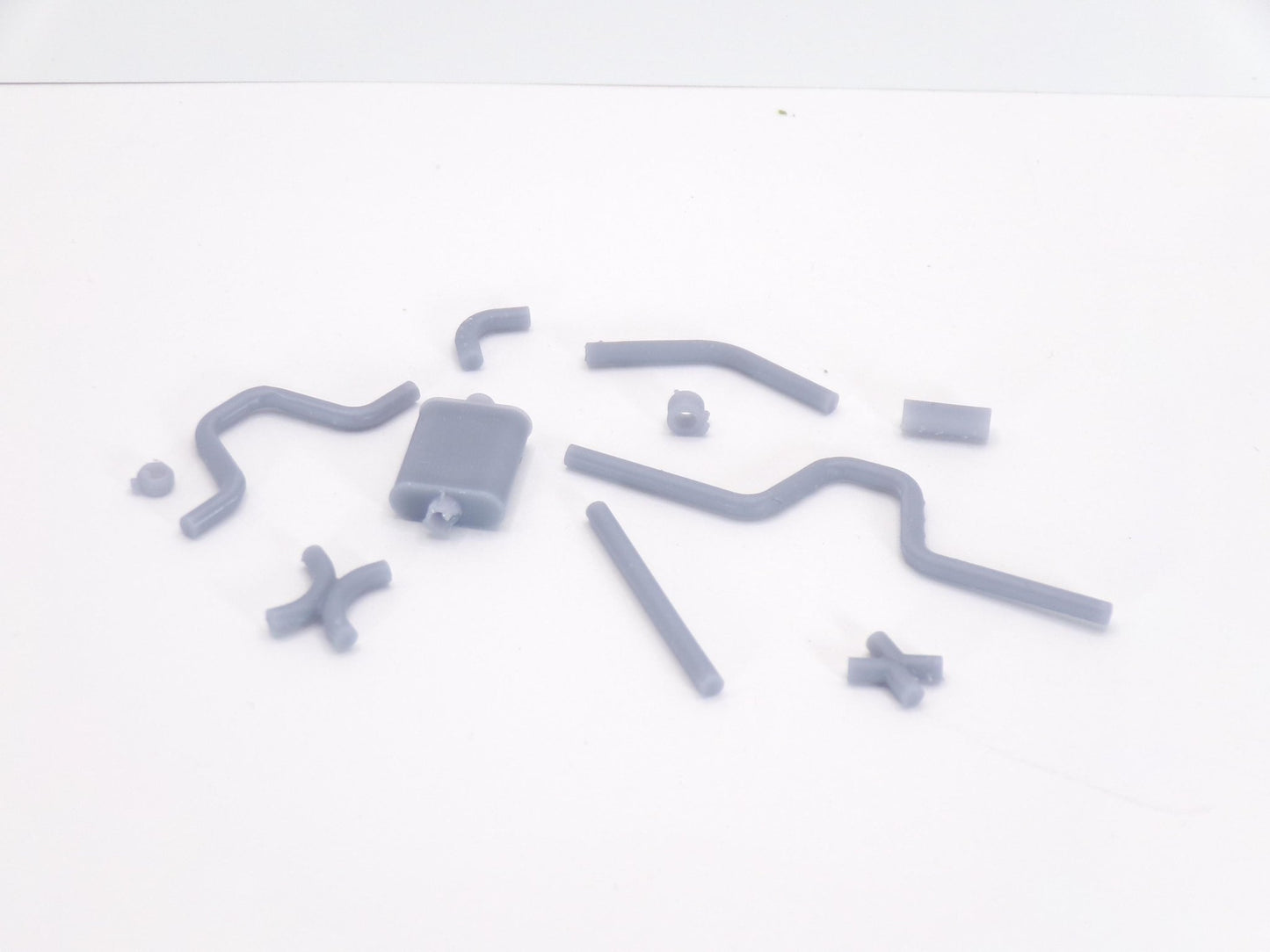 1:24 Scale Miniature Automotive Exhaust Parts | Dollhouse Garage Car Repair Props | Tiny Mufflers & Pipes for Model Car Dioramas - MstrcrftMinis - 1240