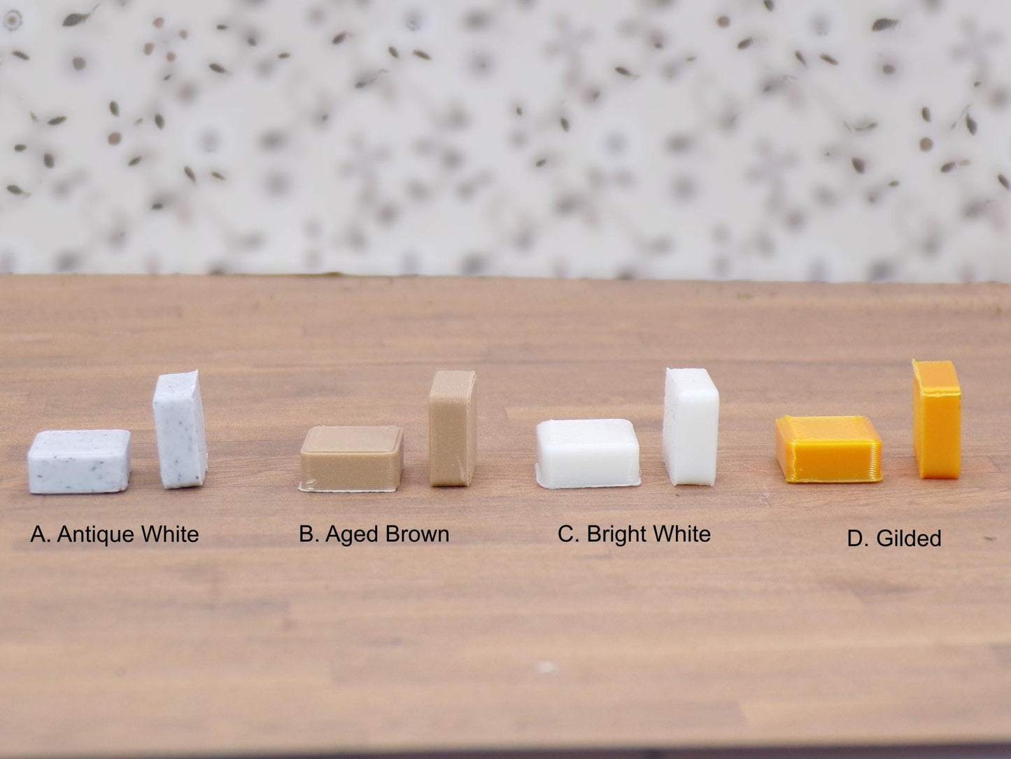 1:24 Scale Miniature Book Blanks for 8.5" x 11" Scale Books - 5 Thickness and 4 Color Options - MstrcrftMinis - 1101