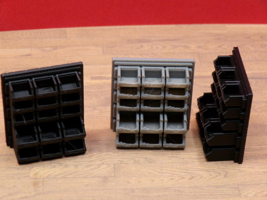 1:24 Scale Miniature Garage Parts Bin | Workshop Storage Box | Scale Model Bin for Auto Shop & Garage Dioramas | 1/25 Scale | G Scale - MstrcrftMinis - 1230