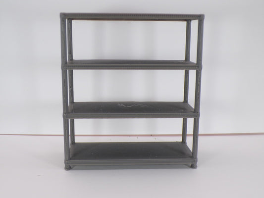 1:24 Scale Miniature Garage Parts Rack | Dollhouse Workshop Shelving | Mini Auto Shop Storage Shelf for Dioramas & Model Garages - MstrcrftMinis - 1222