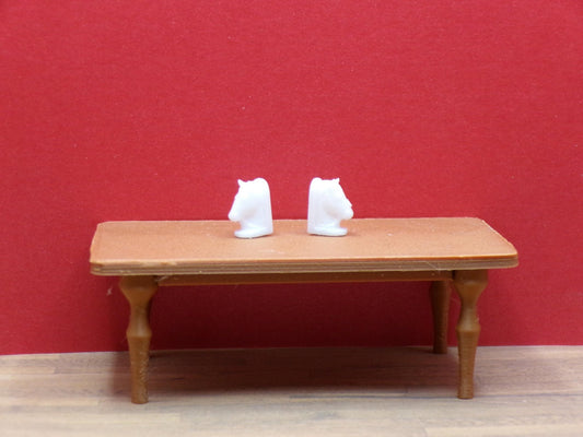 1:24 Scale Miniature Horse Bookends | Elegant Dollhouse Library Decor | Tiny Horse Book Ends for Study, Office, or Shelf Dioramas - MstrcrftMinis - 1242