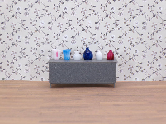 1:24 Scale Miniature Set of 6 Vases | Flower | Decorative | 1/25 Scale, G Scale | Home Decor | Flower Shop | Retail Store - MstrcrftMinis - 1261