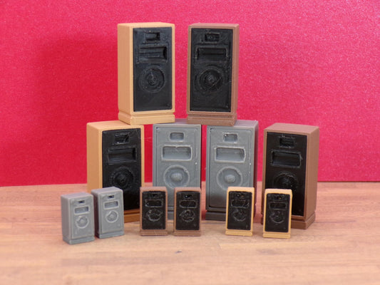 1:24 Scale Miniature Speaker Sets - UPDATED DESIGN - MstrcrftMinis - 1280
