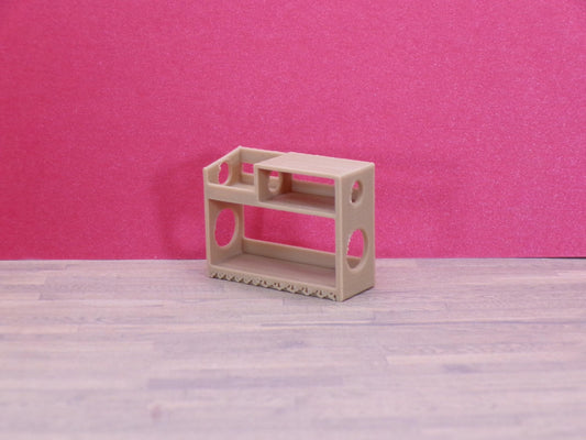 1:24 Scale Miniature Stereo Cabinet with Record Storage - 1/25 Scale and G Scale Compatible - MstrcrftMinis - 1281