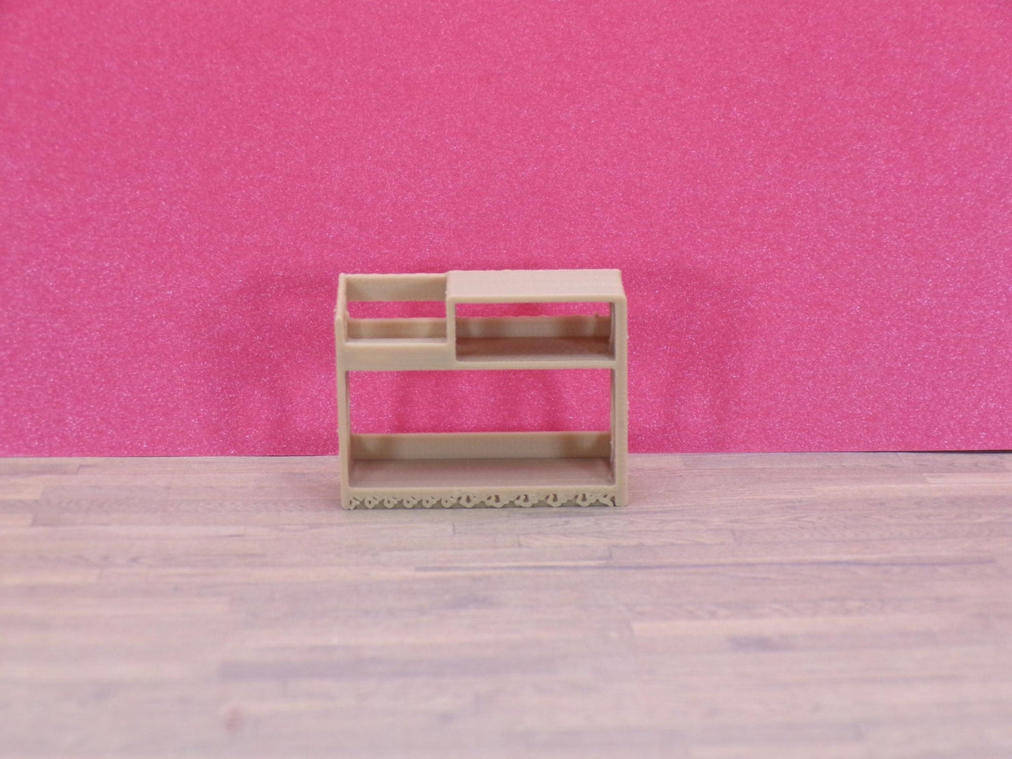 1:24 Scale Miniature Stereo Cabinet with Record Storage - 1/25 Scale and G Scale Compatible - MstrcrftMinis - 1281
