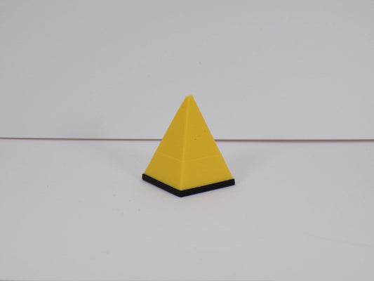 1:24 Scale Miniature Yellow Safety Triangle Signs (Set of 3) | Caution Signs for Dollhouse Store, Garage, or Dioramas - MstrcrftMinis - 1247