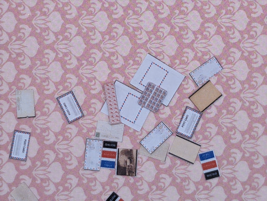 1:24 Scale Newspapers, Postcards, Shipping Labels, and Stamps - 4 More Newspapers Added - MstrcrftMinis - 1016