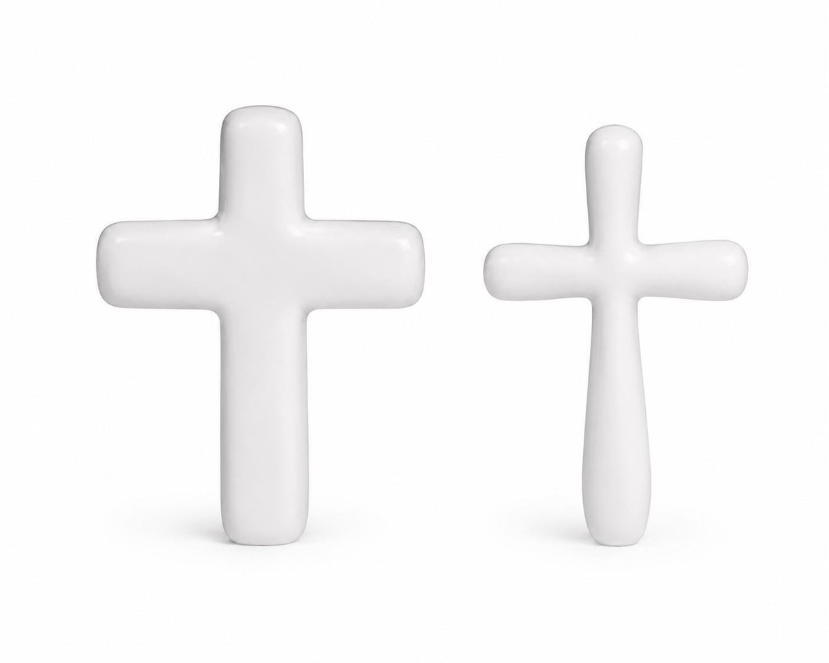 1:24 Scale Wall Crosses – Miniature Crosses (2) for Dollhouses, Churches & Graveyards - MstrcrftMinis - 1409