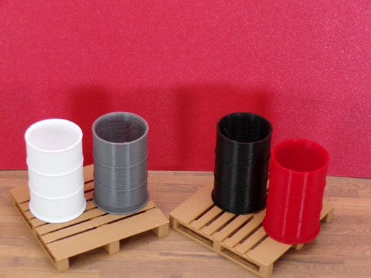 1:24 Scale Wasteland / Post Apocalyptic / Radioactive Version, 55 - gallon Oil Drums - Limited Supply - MstrcrftMinis - RADIOACTIVE OIL DRUMS