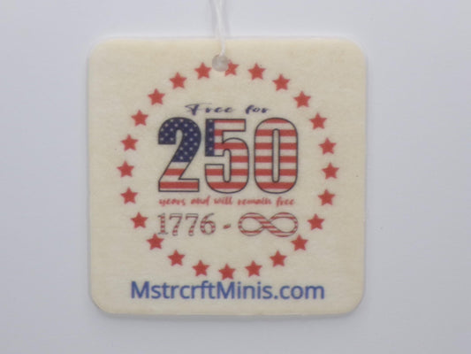 America @ 250 Air Fresheners – The Smell of Freedom - 3 Designs to Choose From - MstrcrftMinis - 1267