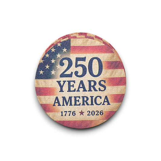 America @ 250 Drink Coasters - Celebrate America's 250th Anniversary - 3.75" Cork (4 - pack) - MstrcrftMinis - 1365