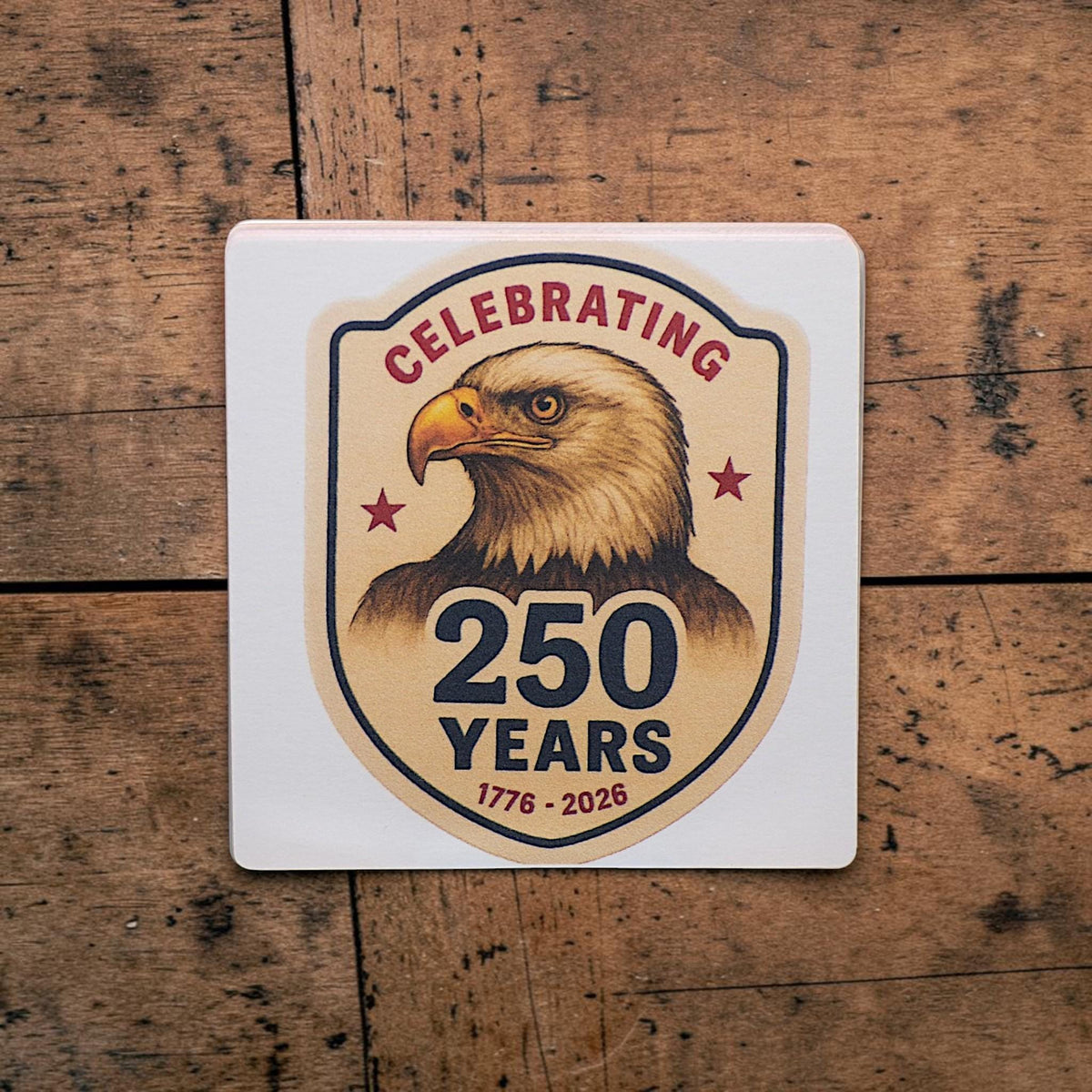 America @ 250 Drink Coasters - Celebrate America's 250th Anniversary - 4" Paperboard (10 - pack) - MstrcrftMinis - 1370