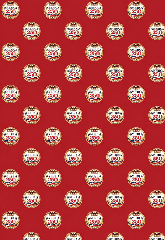 America's 250th Anniversary Wrapping Paper – 2 Premium Folded Sheets (20" x 29") | Semiquincentennial Gift Wrap - MstrcrftMinis - 1375-1