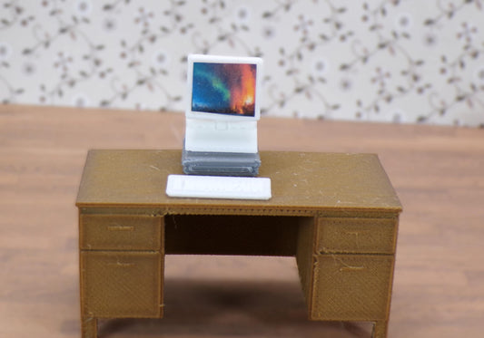 Vintage Desktop Computer Set – 1:24 Scale Miniature -UPDATED