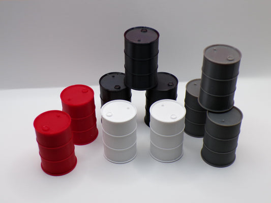 1:24 Scale 55-Gallon Oil or Fuel Drum - Perfect for Garage Dioramas & Workshop Scenes