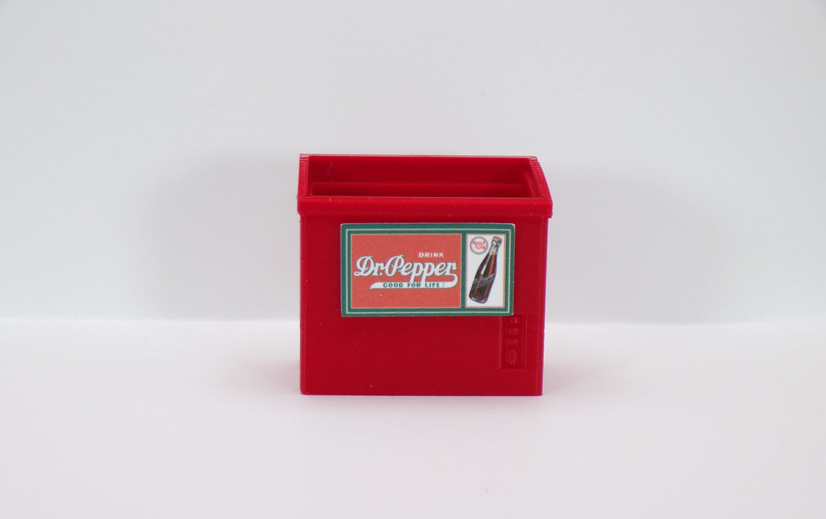 1:24 Scale Vintage Gas Station Cooler - Soda Pop, Ice Cream, Live Bait - Excellent Addition to Workshop, Garage, Industrial, or Gas Station