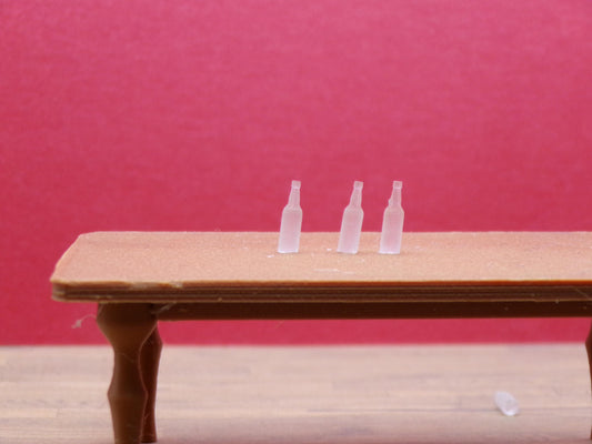 1:24 Scale Miniature Soda Pop Bottles (Set of 24) | Green, Clear & White Bottles | Dollhouse Kitchen or Diner Drink Props