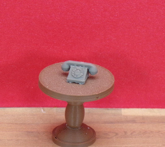 Rotary Desk Phone – 1:24 Scale Miniature - MstrcrftMinis - 1351