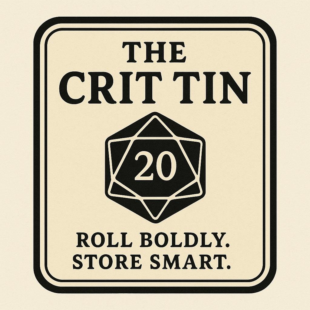 The Crit Tin – Compact Dice Vault for Dungeons & Dragons Adventurers - MstrcrftMinis - 1213