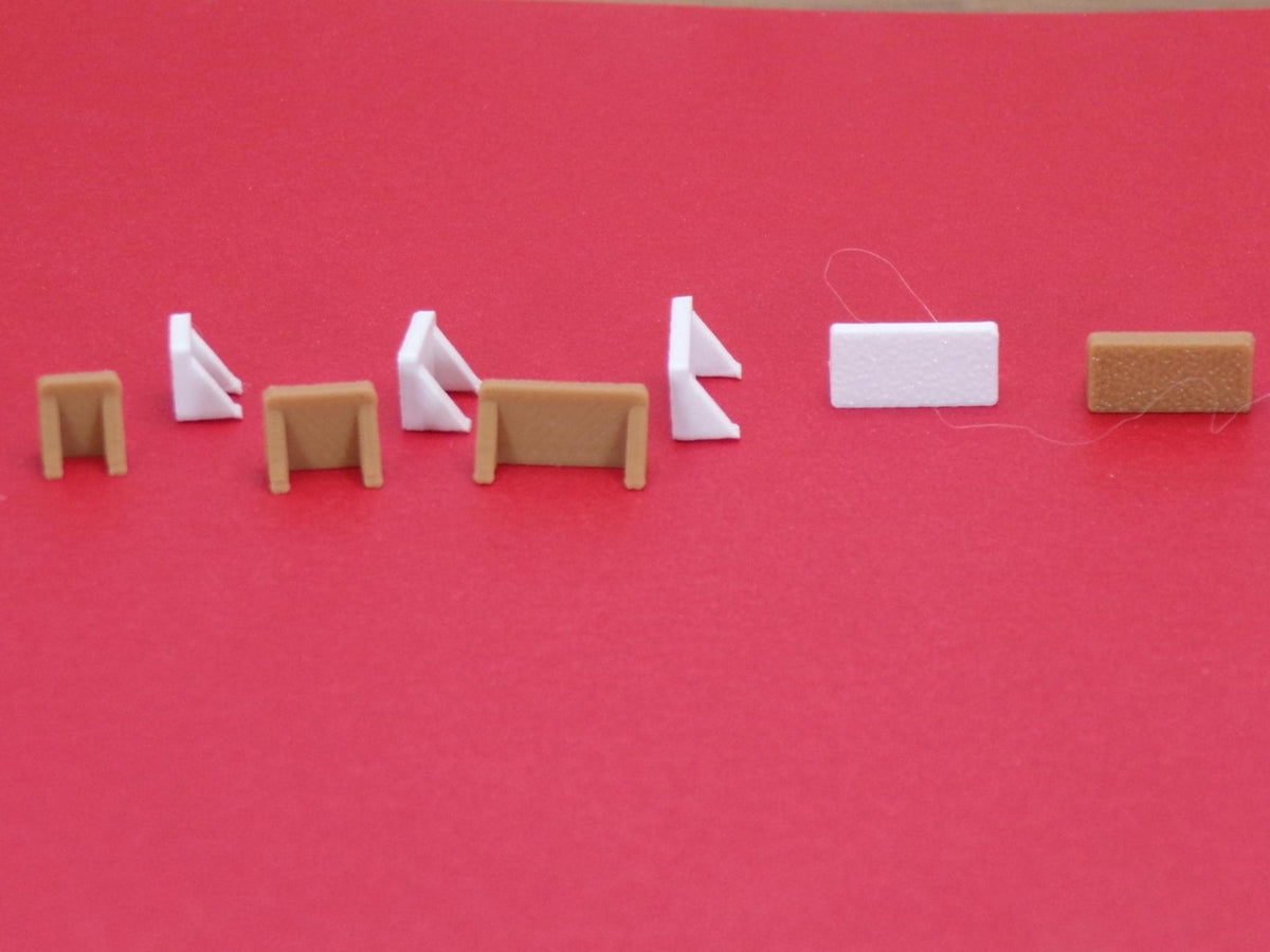 Wall Shelf Set (4 - Pack) – 1:24 Scale Miniature - MstrcrftMinis - 1307