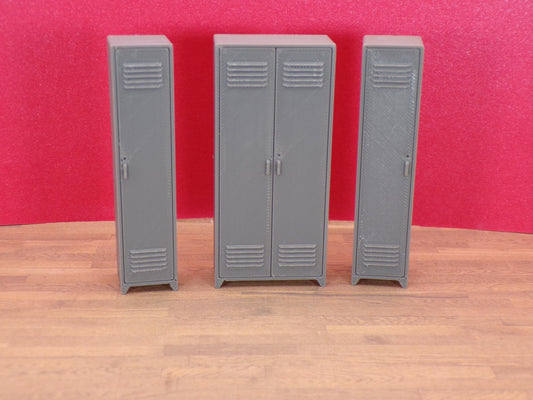 Work / Gym Lockers – 1:24 Scale Miniature - MstrcrftMinis - 1408