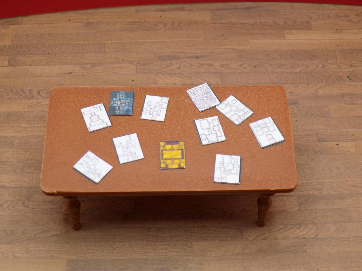 1:24 Scale Advanced Dungeons and Dragons Accessories Pack - Character Sheets, DM Screen, Maps, 9 Rule Books, and a Fun Doormat - MstrcrftMinis - 1172