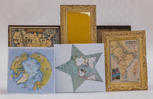 1:24 Scale Antique Maps and Frames - MstrcrftMinis - 1024