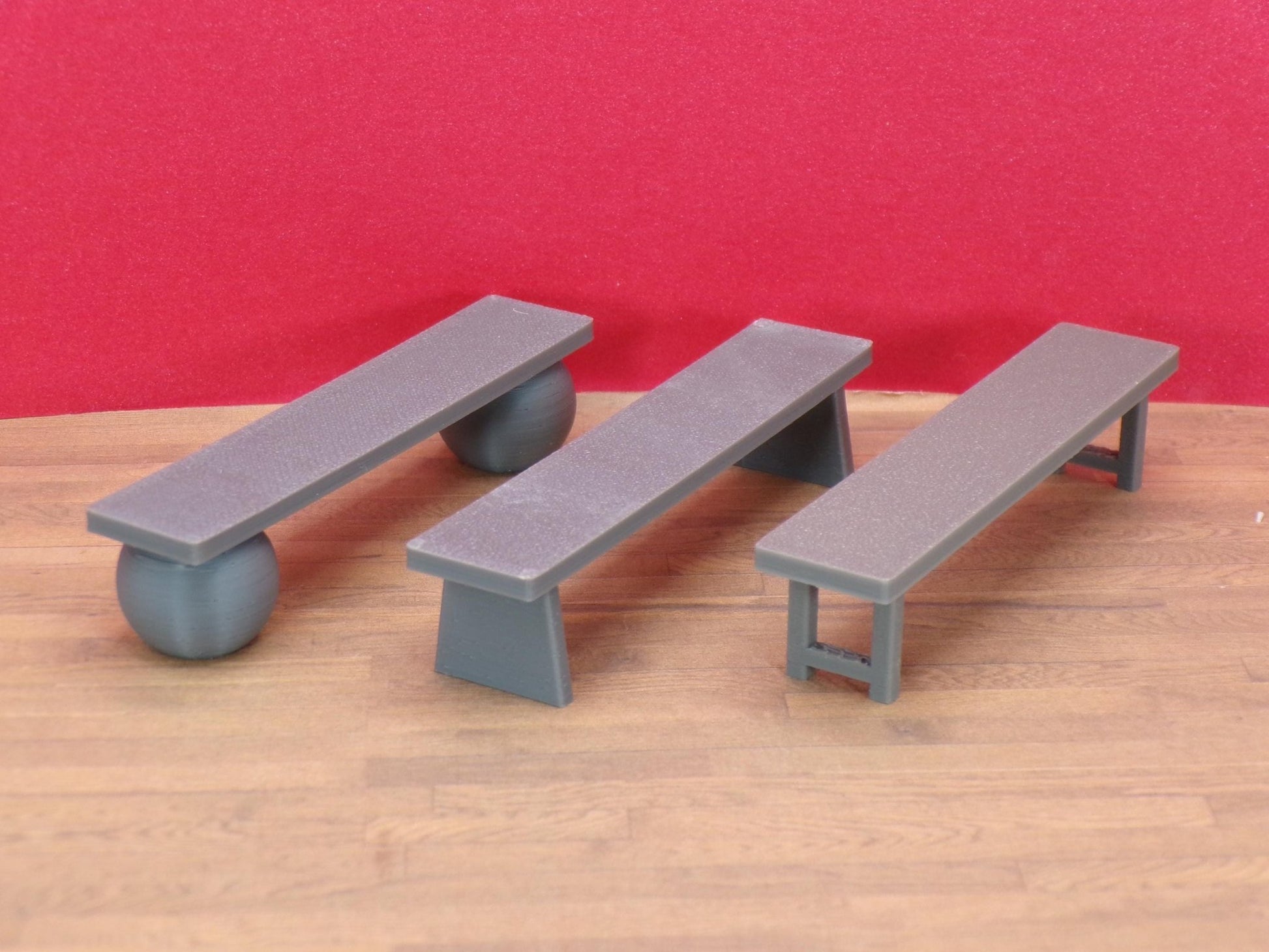 1:24 Scale Benches – Concrete or Wood Styles – Park, Gym Locker Room, Garden & Street Seating - MstrcrftMinis - 1411