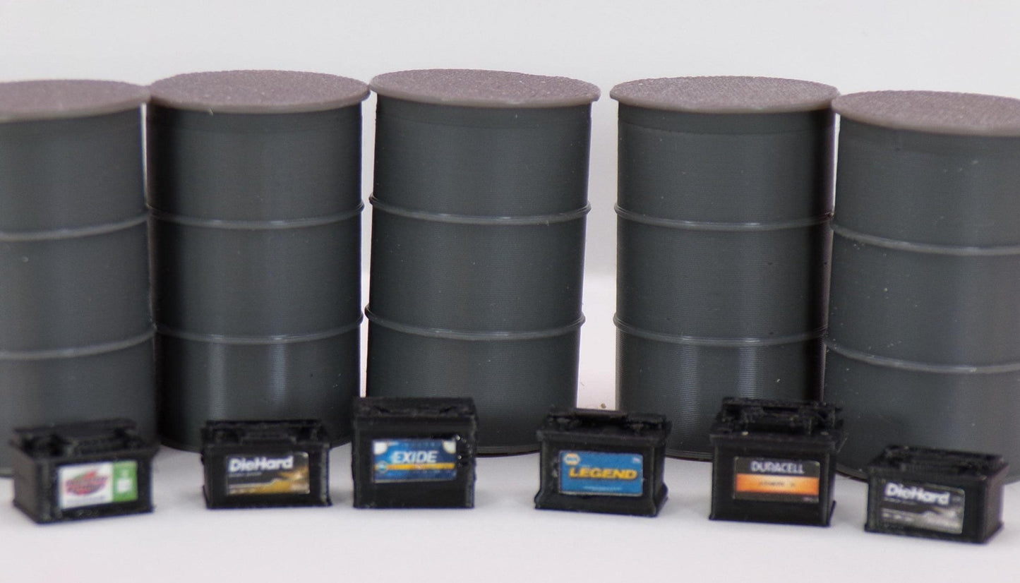 1:24 Scale Car and Truck Batteries - Perfect for Garage Dioramas & Workshop Scenes - MstrcrftMinis - 1193