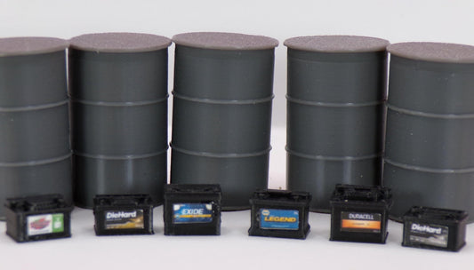 1:24 Scale Car and Truck Batteries - Perfect for Garage Dioramas & Workshop Scenes - MstrcrftMinis - 1193