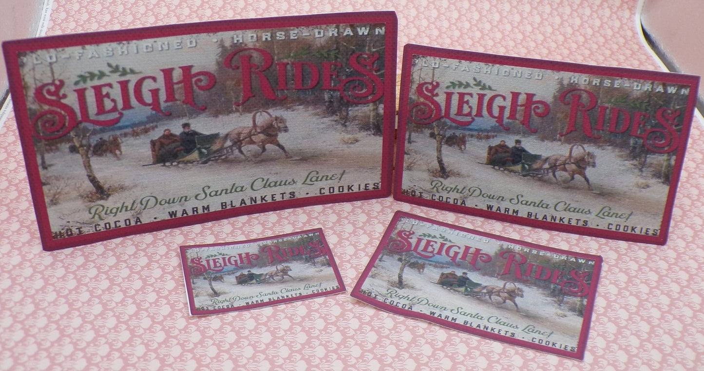 1:24 Scale Christmas Rugs - 5 Styles, 4 Sizes Each - MstrcrftMinis - 1042